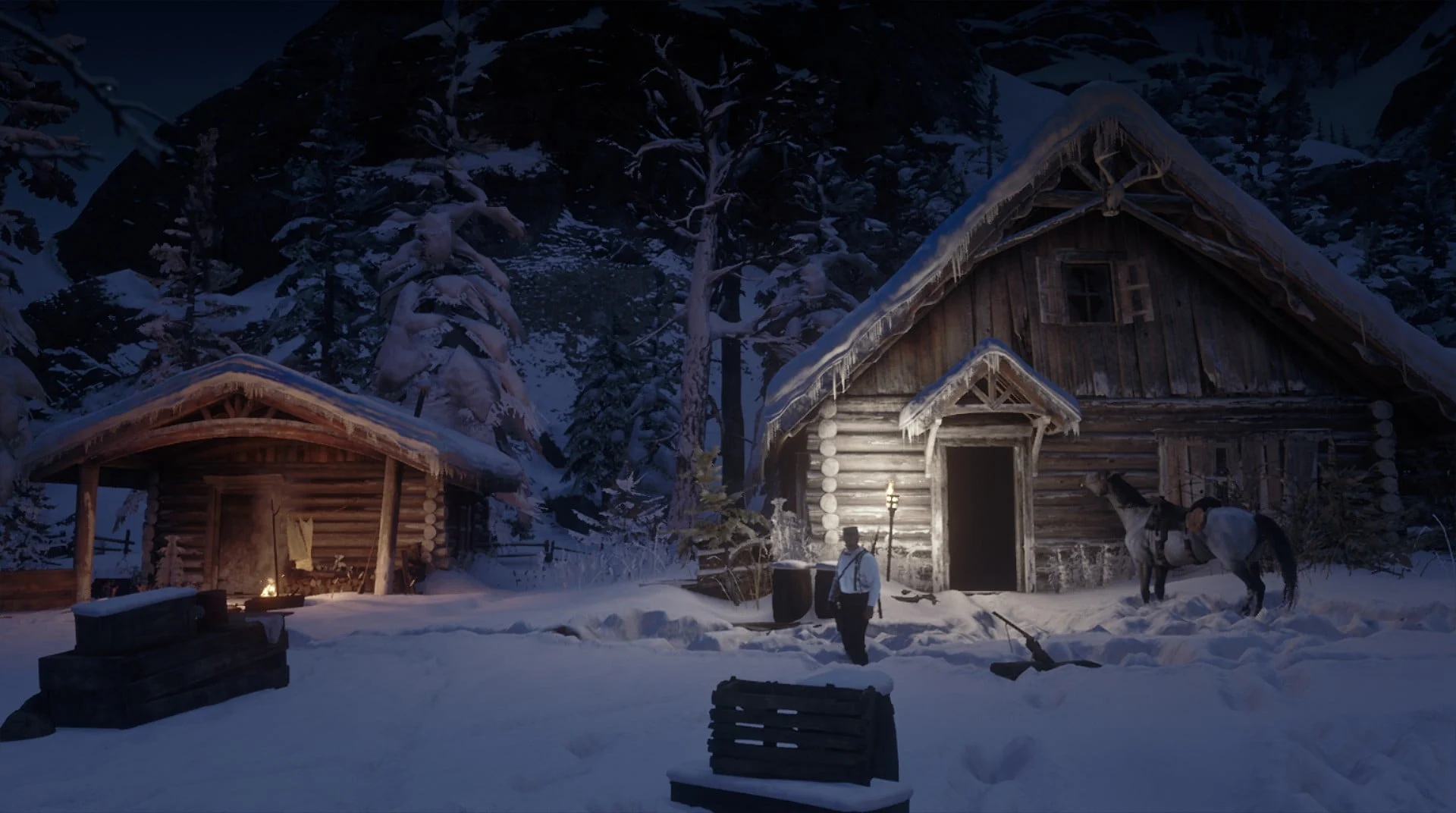 تصویر مرتبط با کالتر، پناهگاه زمستانی گروه در Red Dead Redemption 2