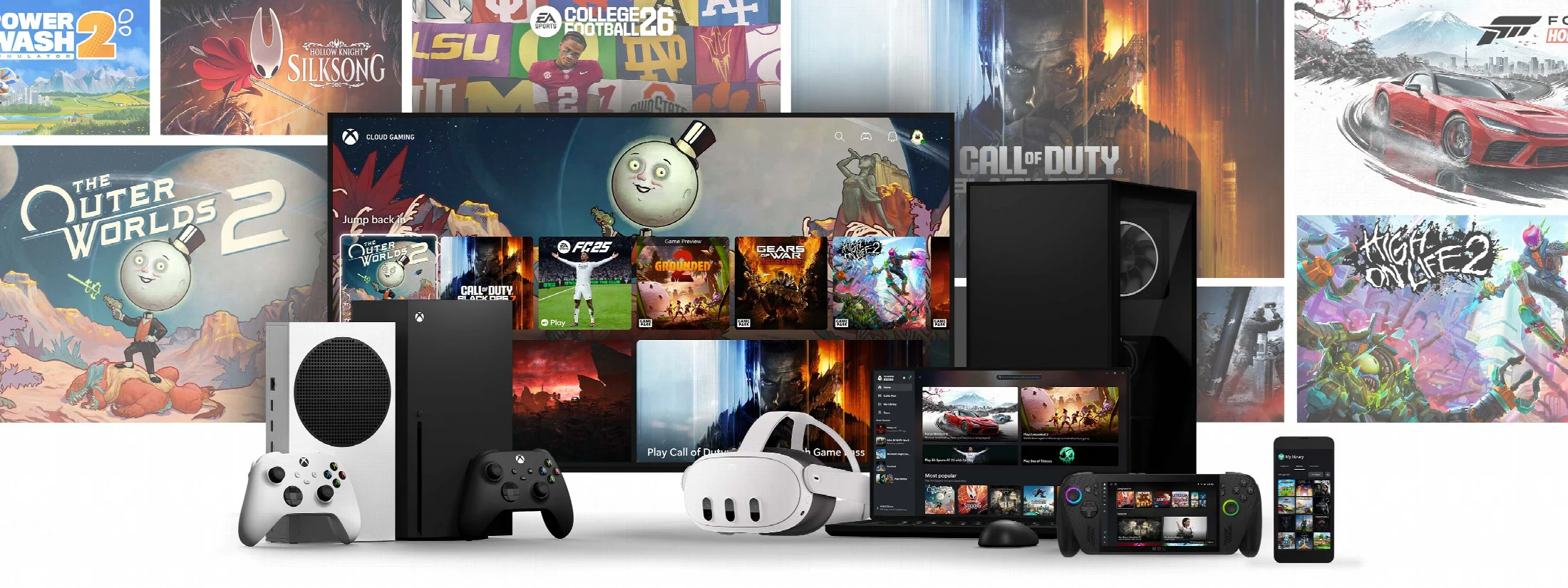 تصویر معرفی سرویس Xbox Game Pass و دستگاه‌های مرتبط